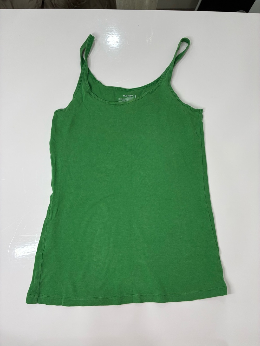 Old Navy Cotton Green Spaghetti Strap Camisole